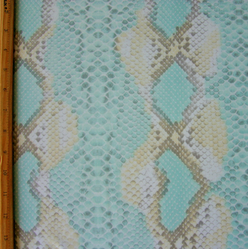 Swim Knit Nylon Lycra Seafoam Python UV Treated