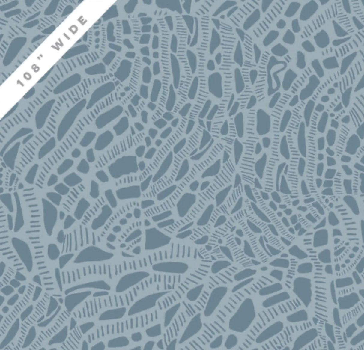 Cotton Wideback Fabric Blue Seashell Serenade 108" Wide