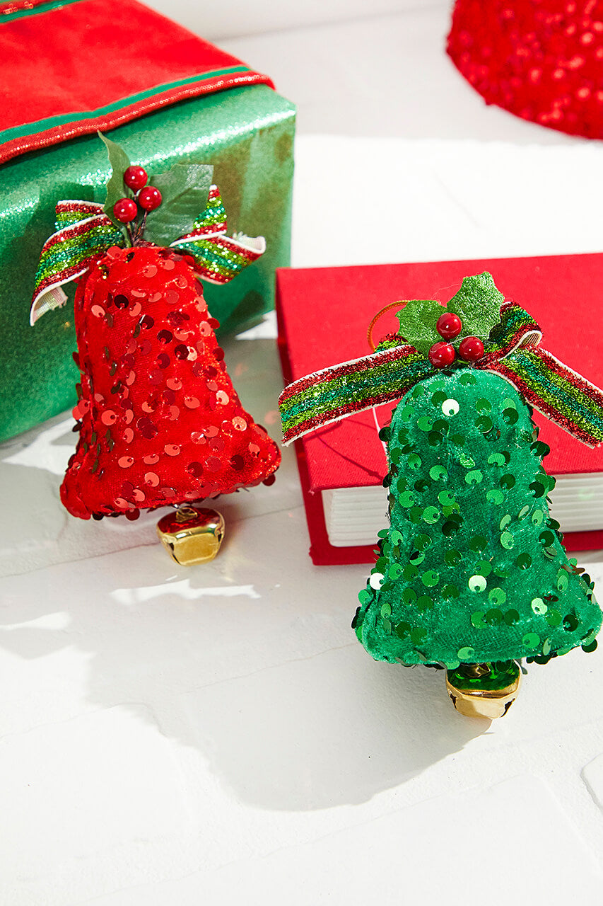 7" Sequin Bell Ornament