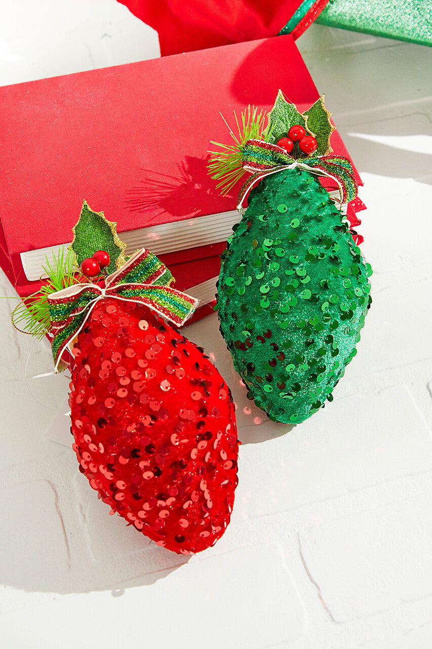 7" Sequin Finial Ornament