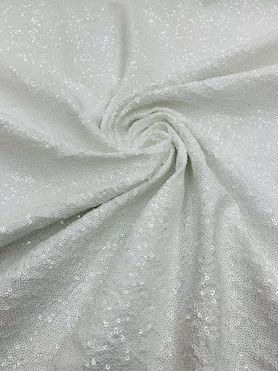 Sequin Spandex Fabric - Iridescent Mini Glitz Sequins, 54" Width (1 Yard)