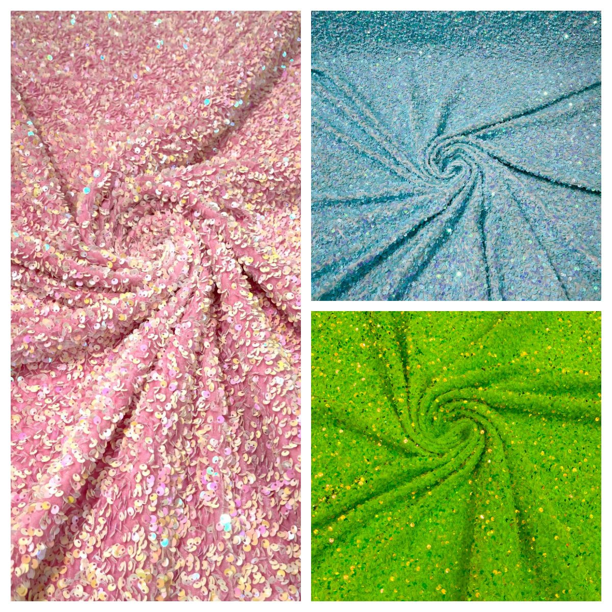 All-Over 5Mm Shiny Sequins Stretch Velvet Fabric - Sequins On Velvet, 54" Width (1 Yard)