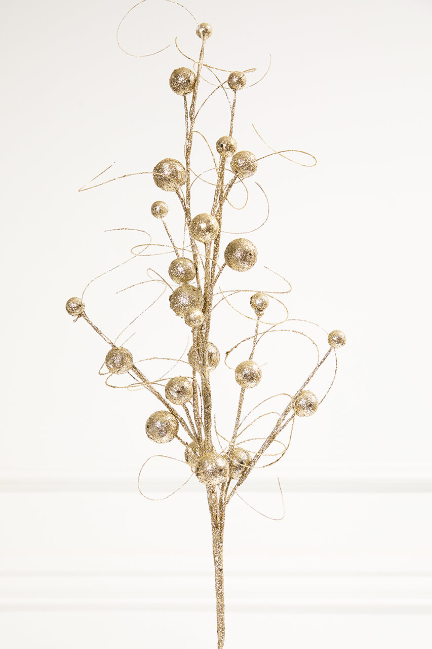 34" Glitter/Sequins Wispy Ball Spray