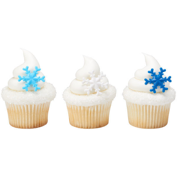 Blue Snowflake Cupcake Rings Cupcake Cake Decorating Rings 144