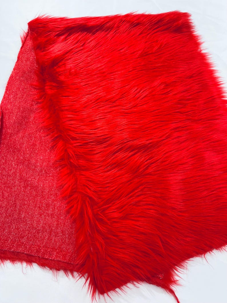 Shaggy Vegan Faux Fur Faux Fur Fabric - 58" Width, Color Options (1 Yard)