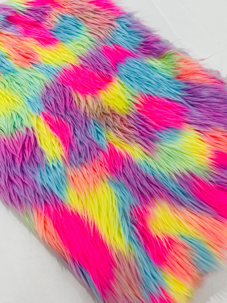 Shaggy Vegan Faux Fur Faux Fur Fabric - 58" Width, Color Options (1 Yard)