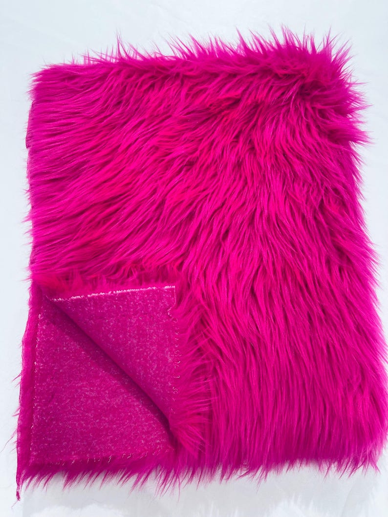 Shaggy Vegan Faux Fur Faux Fur Fabric - 58" Width, Color Options (1 Yard)