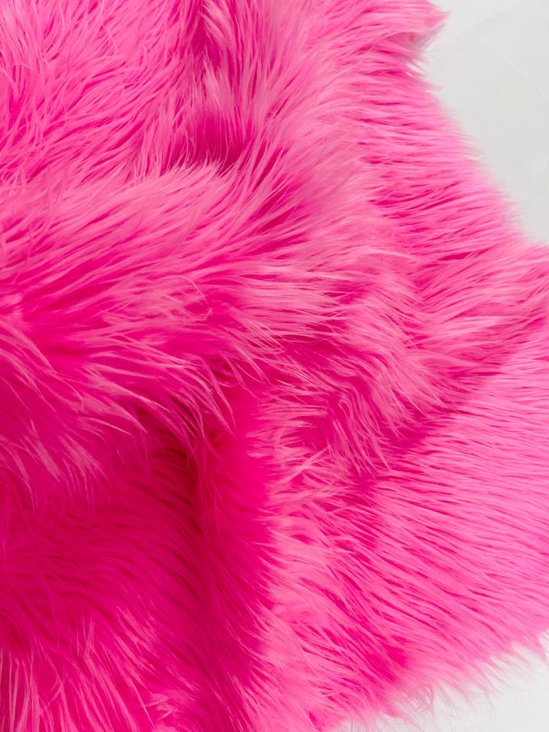 Shaggy Vegan Faux Fur Faux Fur Fabric - 58" Width, Color Options (1 Yard)