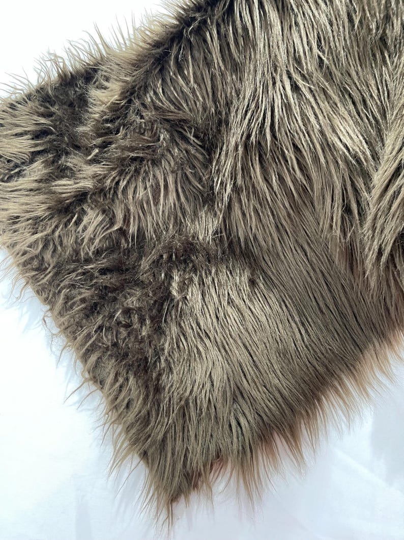 Shaggy Vegan Faux Fur Faux Fur Fabric - 58" Width, Color Options (1 Yard)