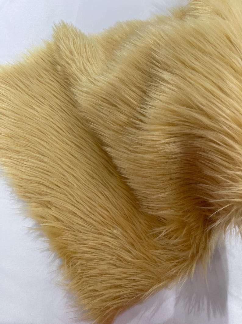 Shaggy Vegan Faux Fur Faux Fur Fabric - 58" Width, Color Options (1 Yard)