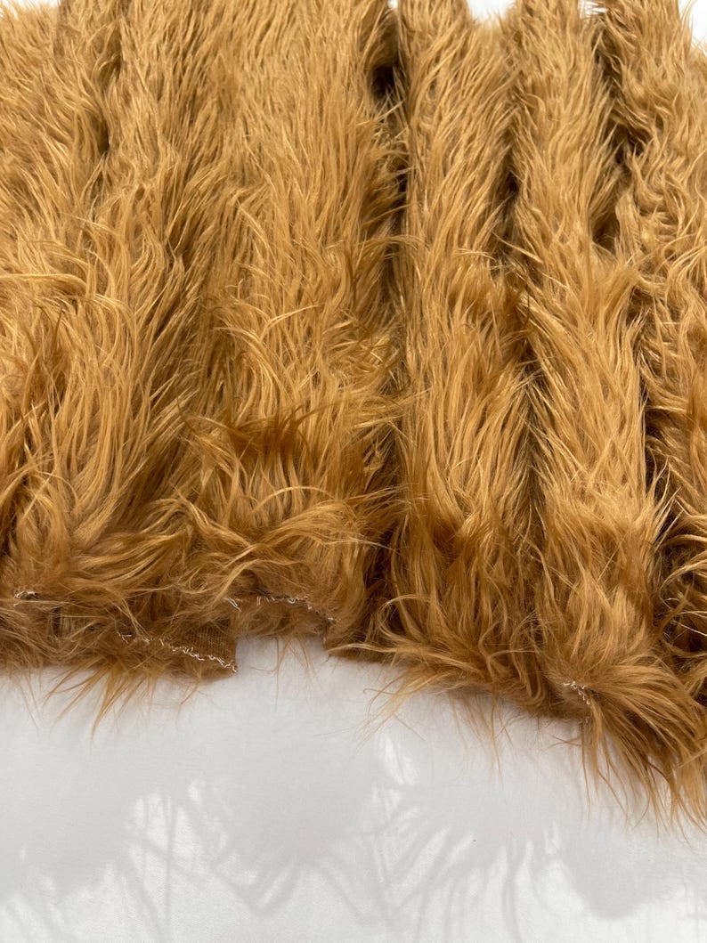 Shaggy Vegan Faux Fur Faux Fur Fabric - 58" Width, Color Options (1 Yard)