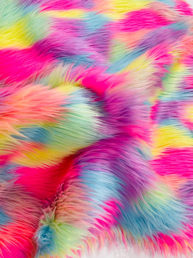 Shaggy Vegan Faux Fur Faux Fur Fabric - 58" Width, Color Options (1 Yard)