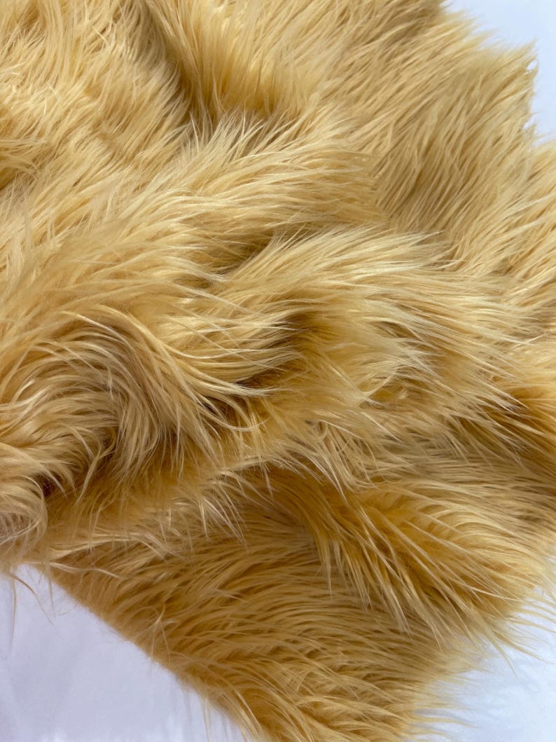 Shaggy Vegan Faux Fur Faux Fur Fabric - 58" Width, Color Options (1 Yard)