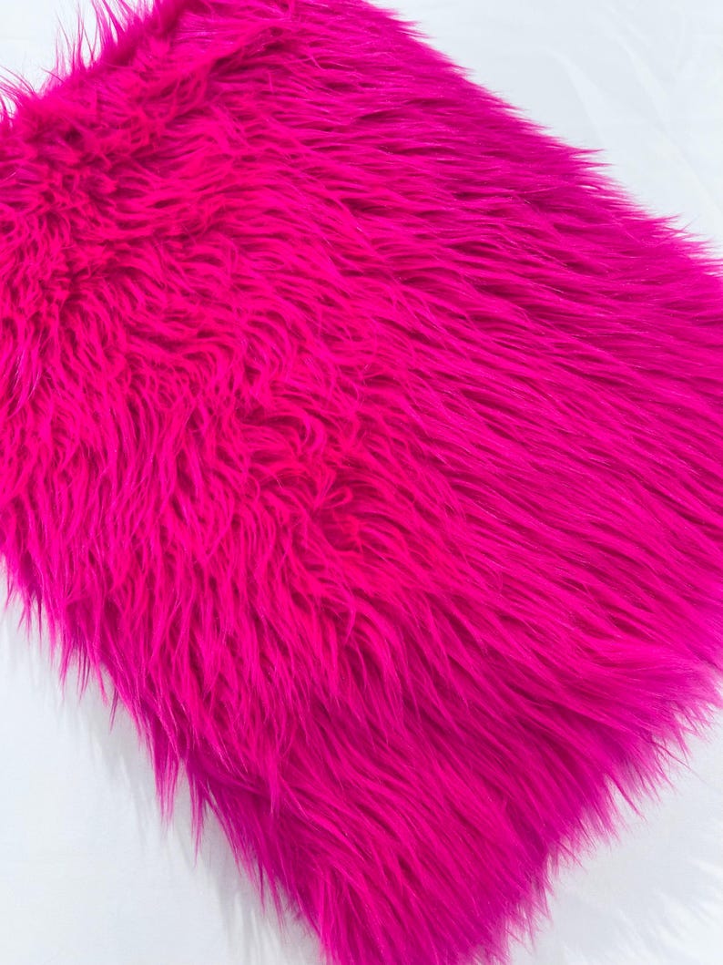 Shaggy Vegan Faux Fur Faux Fur Fabric - 58" Width, Color Options (1 Yard)