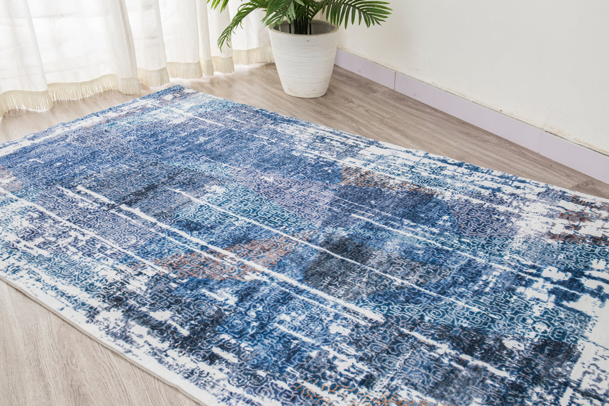SHAH-21 Polyester Fabric - Foldable Anti-Slip Area Rug, 5' X 8', 8' X 11" (1 Piece)