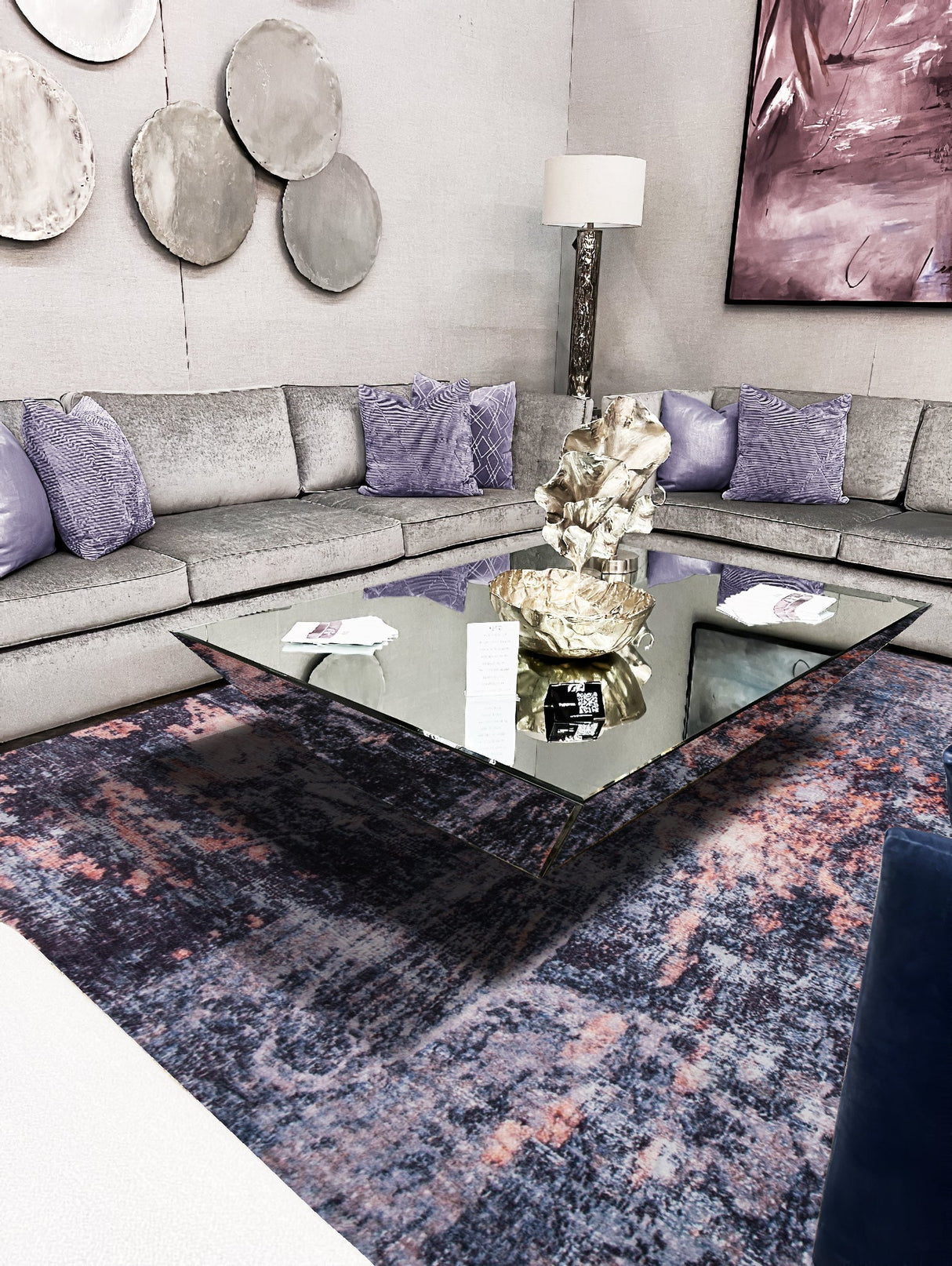 SHAH-23 Polyester Fabric - Foldable Anti-Slip Area Rug, 5' X 8' And 8' X 11' (1 Piece)