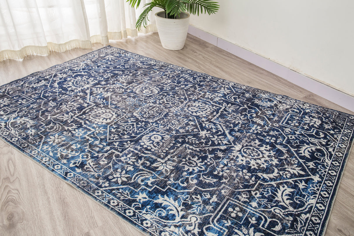 Shah 28 Polyester Fabric - Foldable Anti-Slip Area Rug, 5' X 8', 28 (1 Rug)
