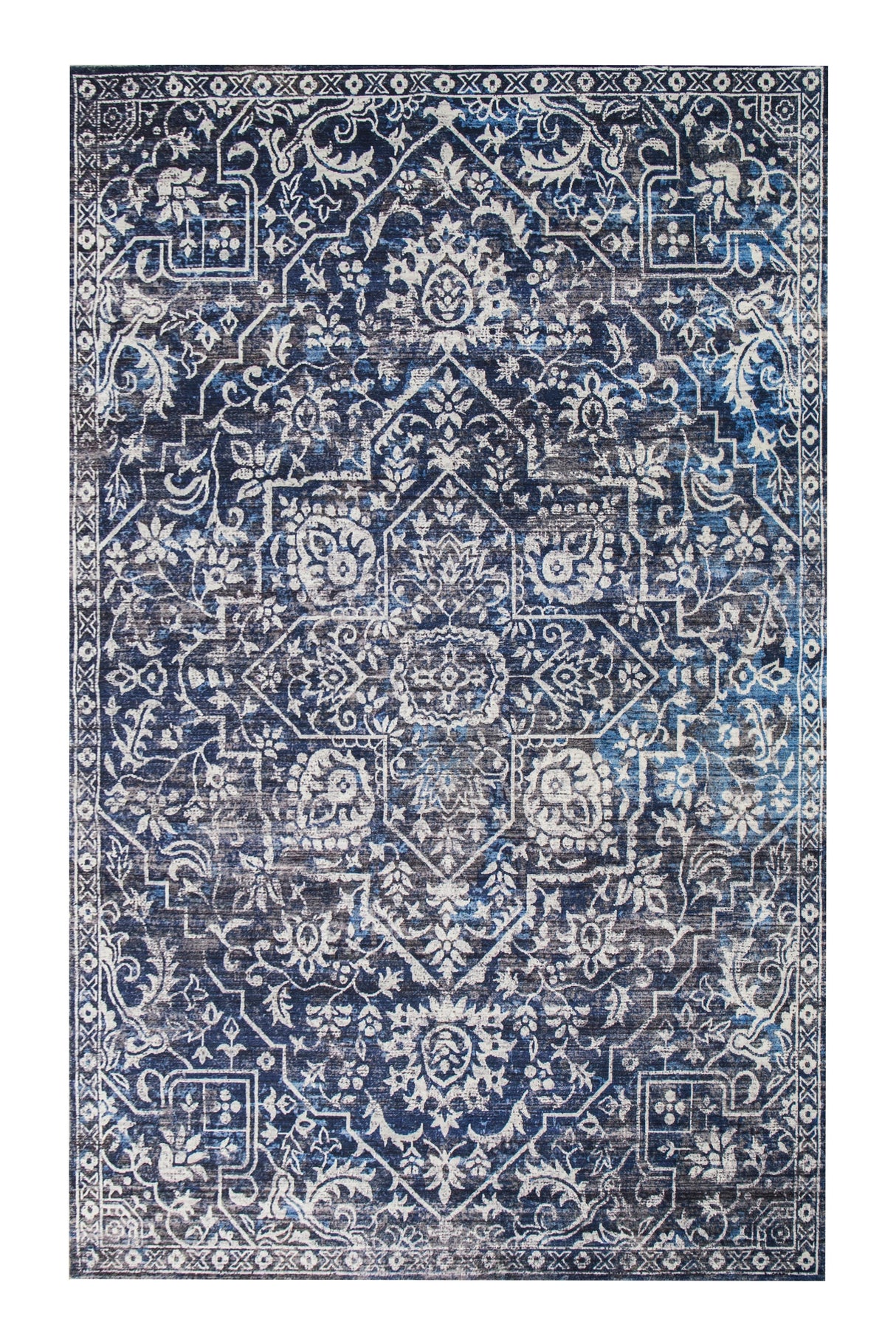 Shah 28 Polyester Fabric - Foldable Anti-Slip Area Rug, 5' X 8', 28 (1 Rug)