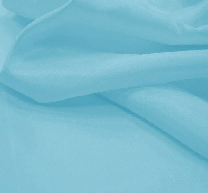 Shantung Slub Polyester Fabric - Solid Light Teal, 58/60" Width
