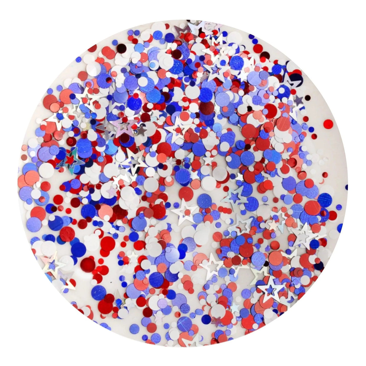 Shaped Glitter Americana - Stars & Dots (2 oz Bag)