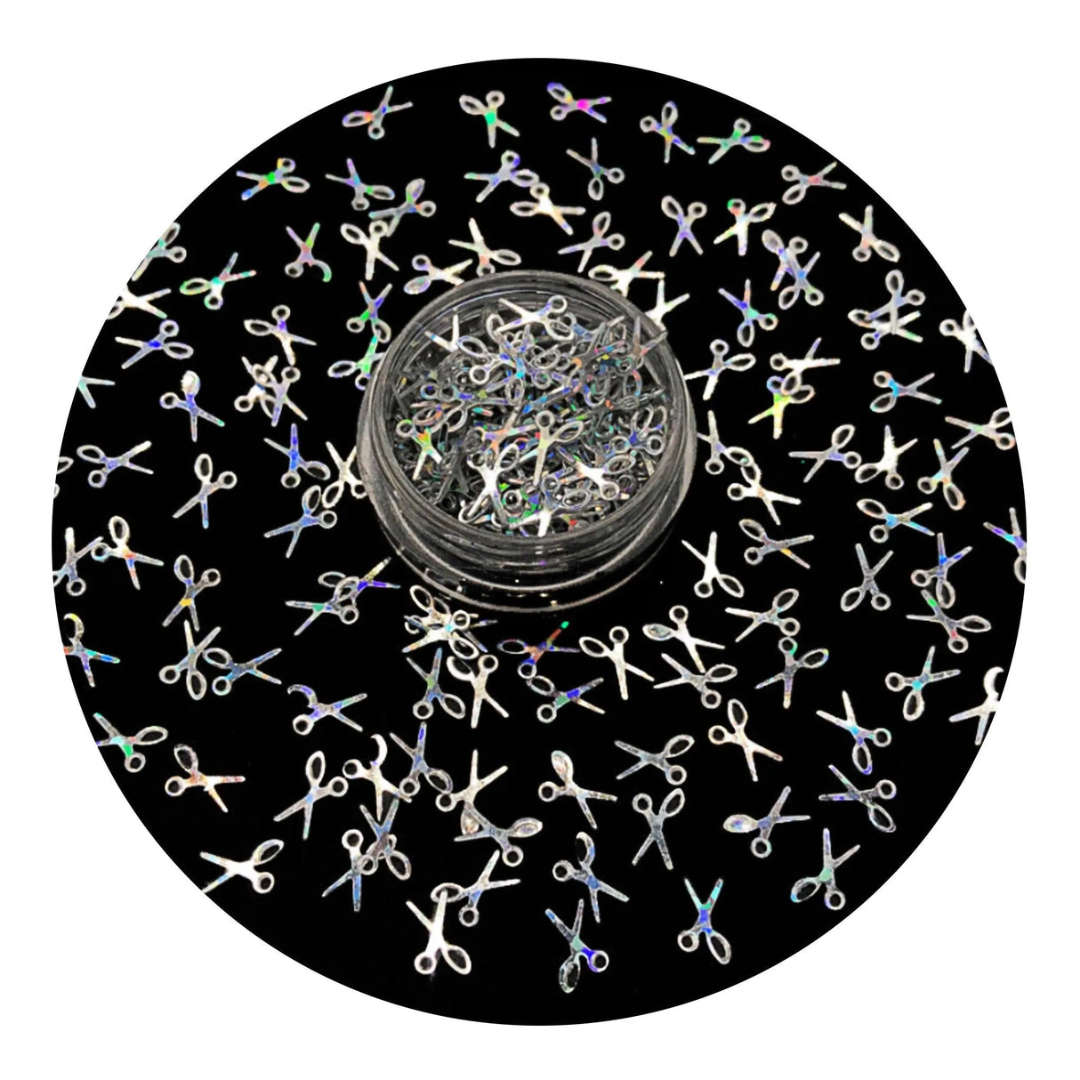 Shaped Glitter Classic - Scissors Silver (2 oz Bag)