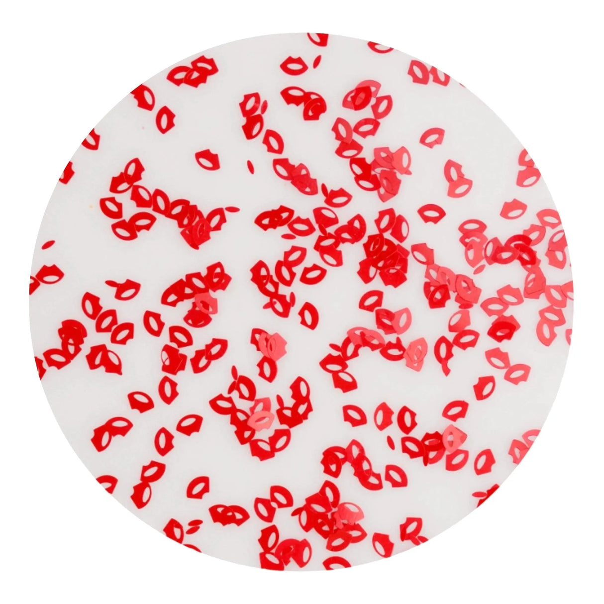 Shaped Glitter Valentine - Lips Red (2 oz Bag)