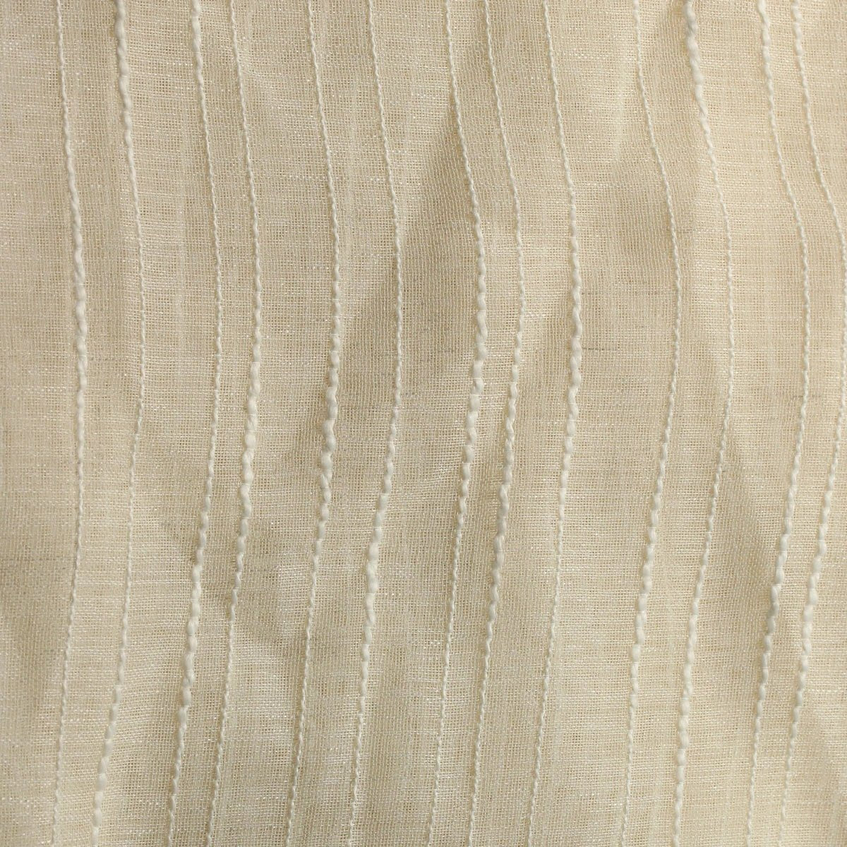 Sheer Drapery Fabric Stripe Embroidered 110" Polyester