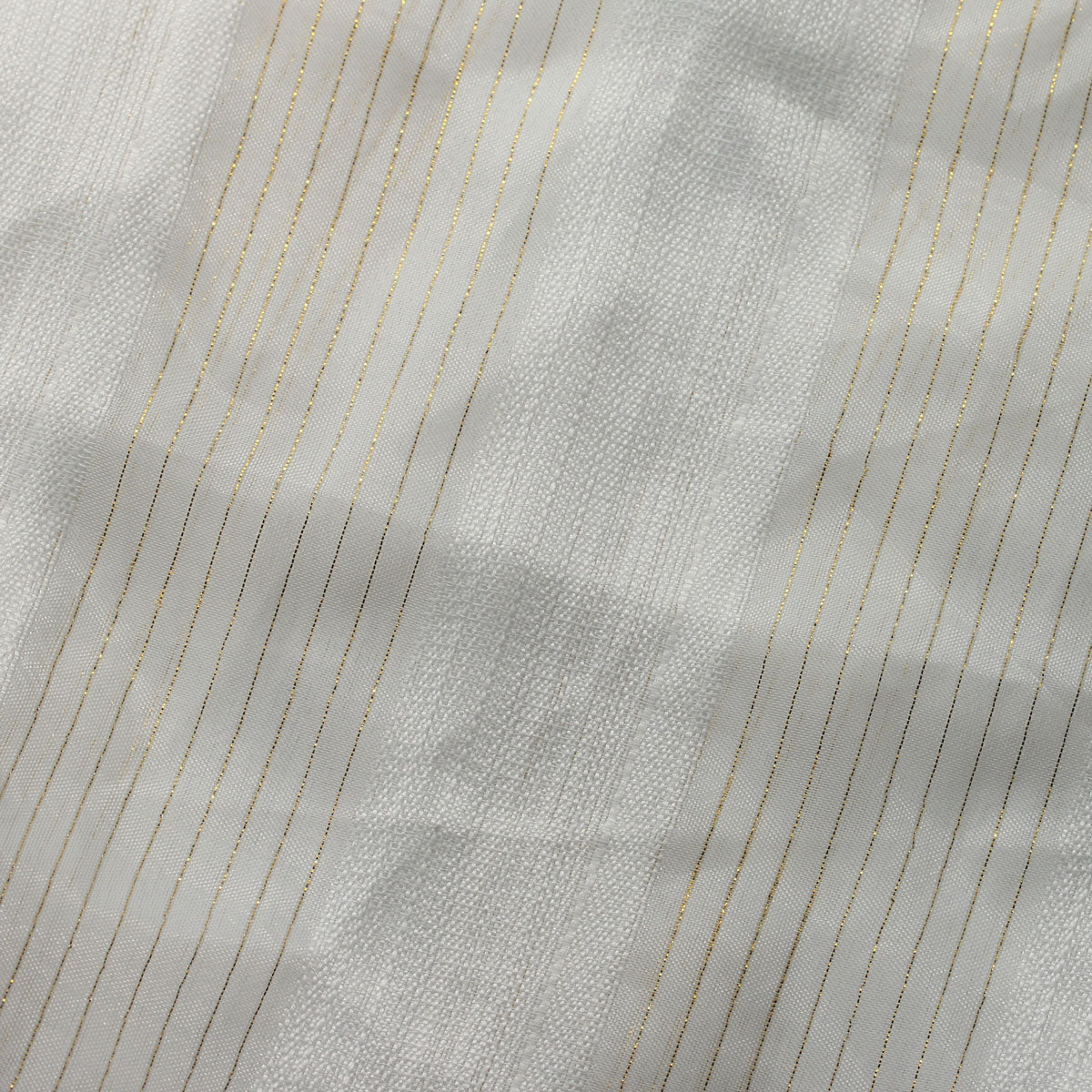 Sheer Drapery Fabric Stripe Embroidered 110" Polyester