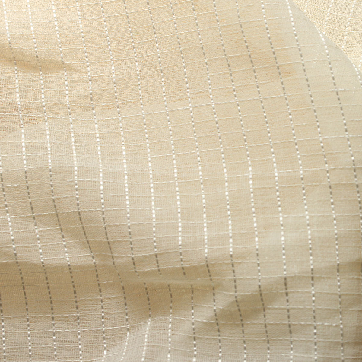 Sheer Drapery Fabric Stripe Embroidered 110" Polyester