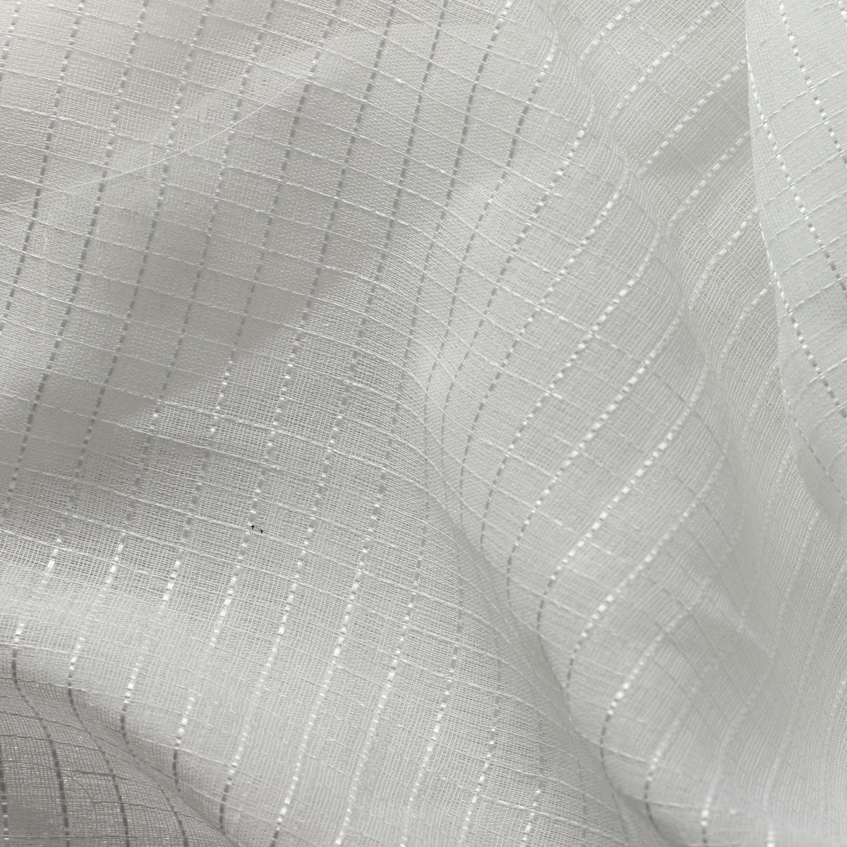 Sheer Drapery Fabric Stripe Embroidered 110" Polyester