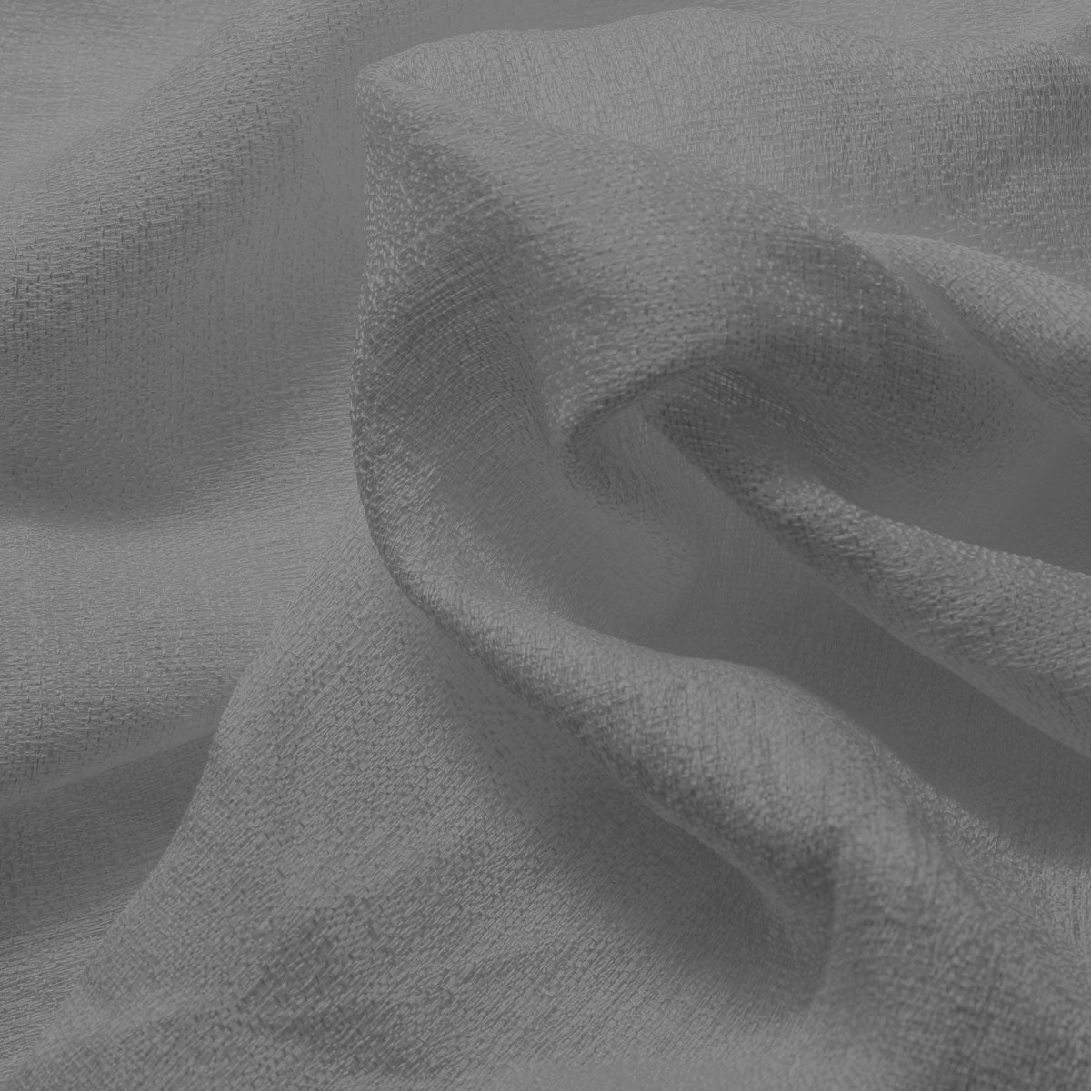 Sheer Polyester Drapery Fabric 110" Gray Ivory White