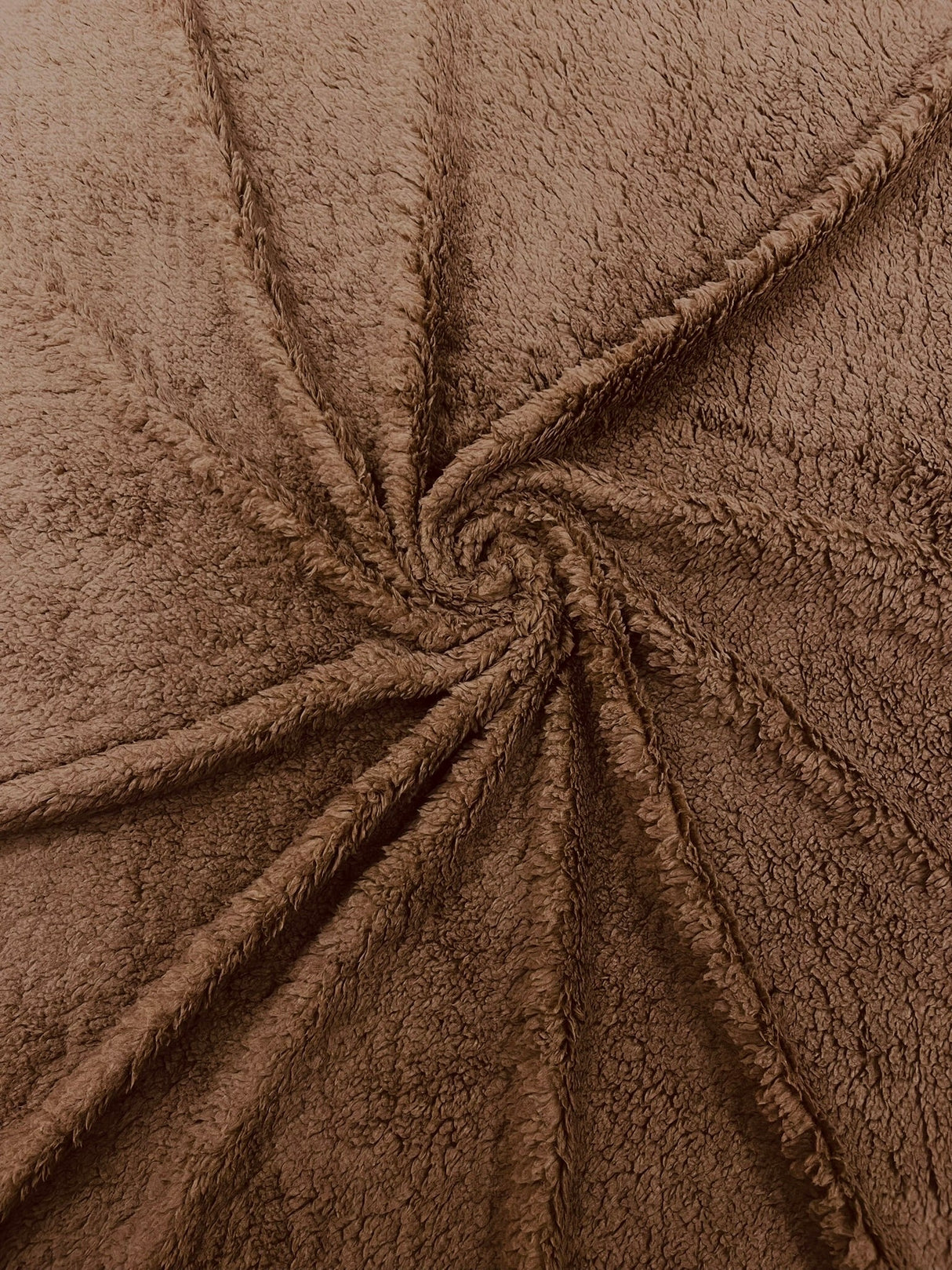 Sherpa Faux Fur Fleece Polyester Fabric - 58" Width, 15% Vertical Stretch, 280 GSM, Abrasion Resistant (1 Yard)