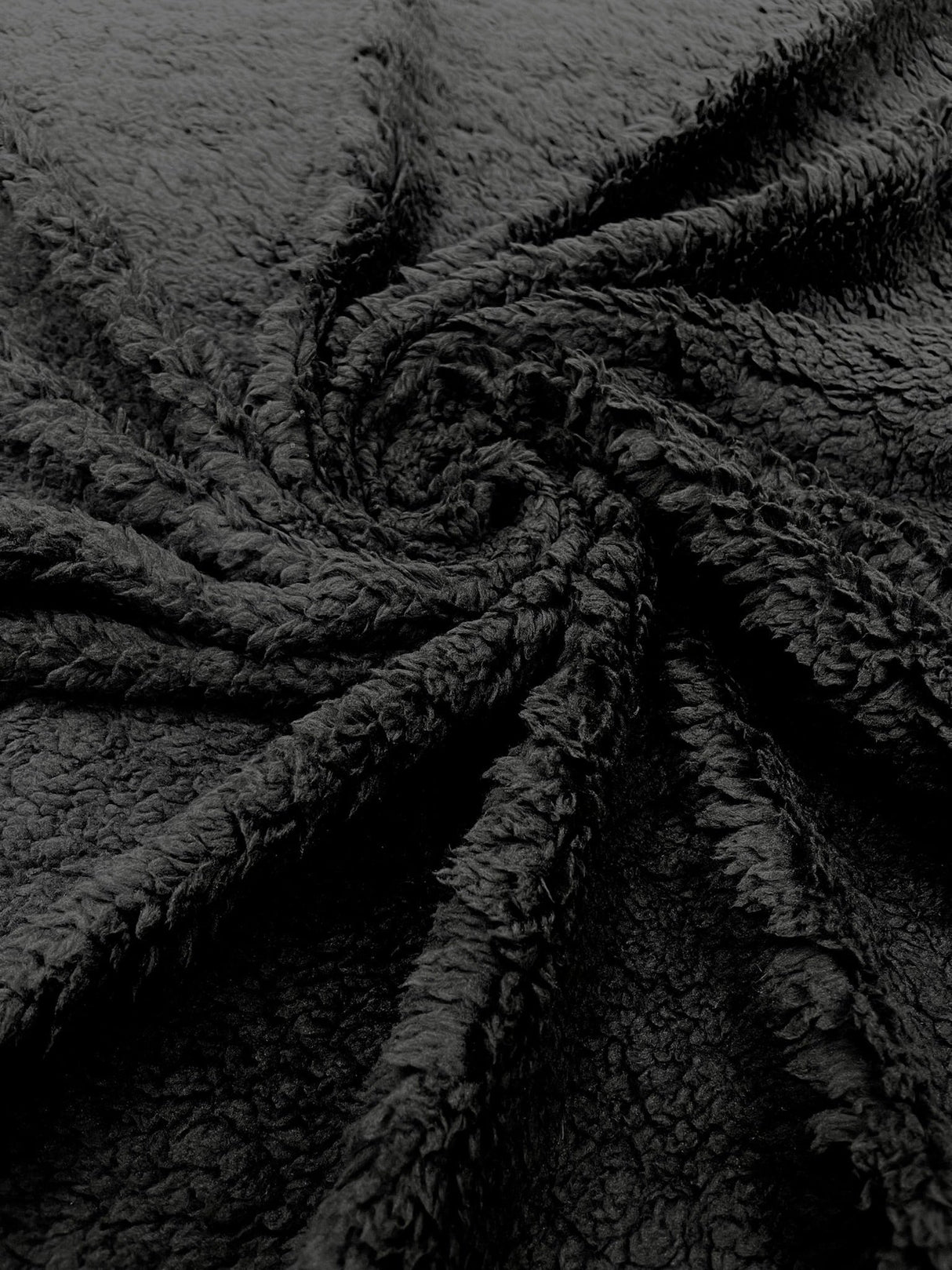 Sherpa Faux Fur Fleece Polyester Fabric - 58" Width, 15% Vertical Stretch, 280 GSM, Abrasion Resistant (1 Yard)