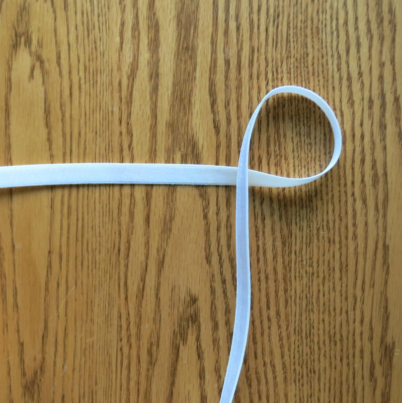 Bra Strapping Elastic 1/2 Inch Shiny Off White