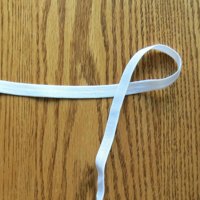 Bra Strapping Elastic 3/8 Inch Shiny White