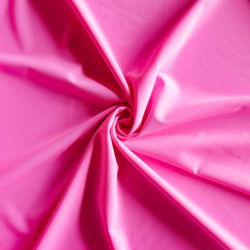 Recycled Nylon Spandex Swim Knit Shocking Pink Palm