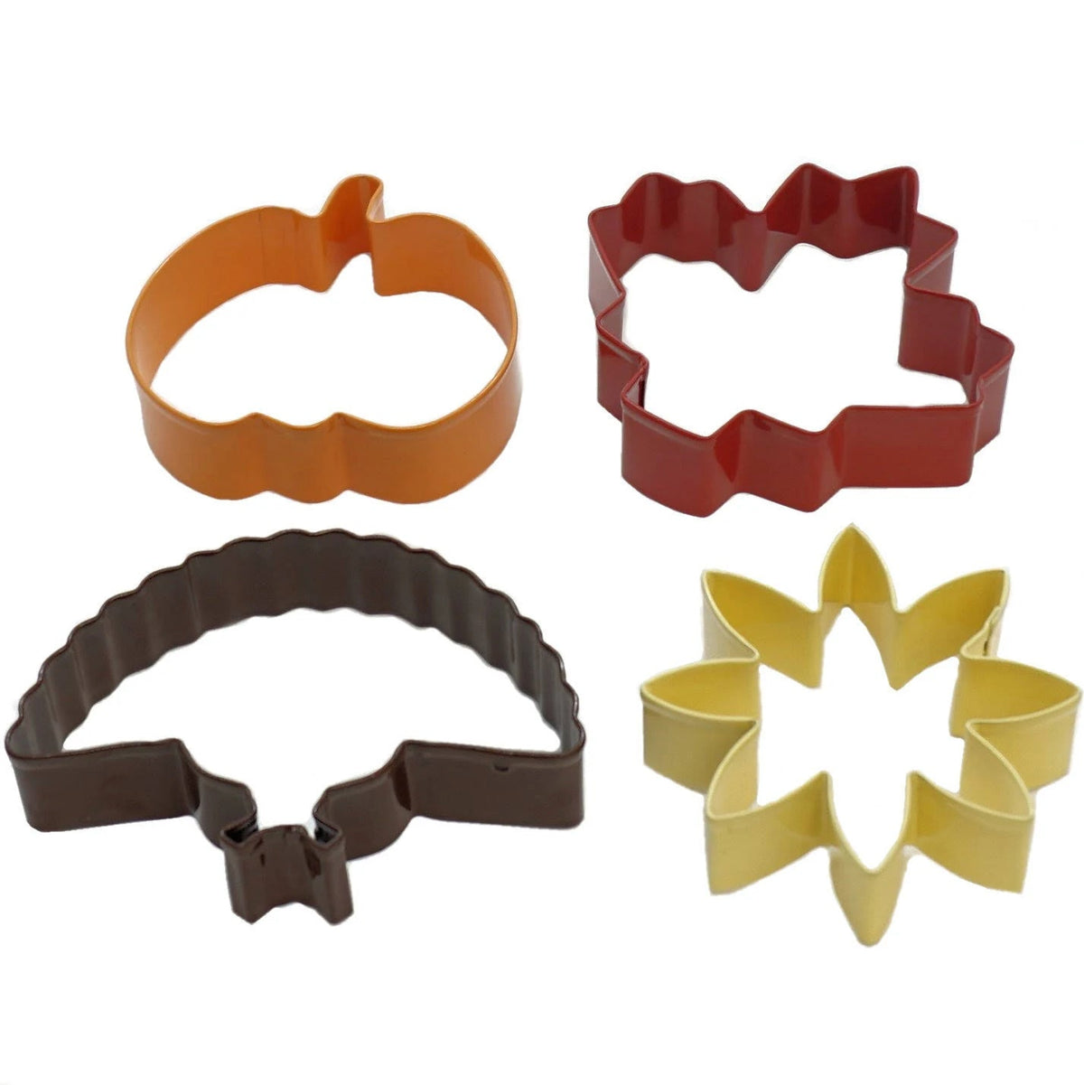 Wilton Pumpkin, Leaf, Turkey and flower Cookie Cutter Fall Set