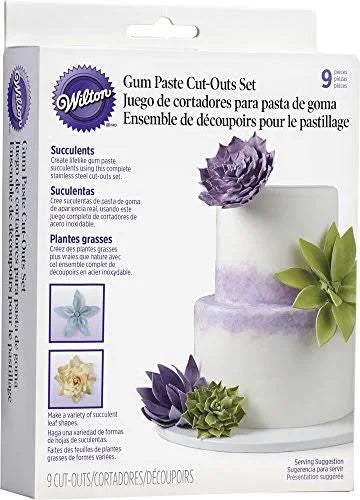 Wilton Gum Paste Succulents Cut-Outs Set, 9-Piece