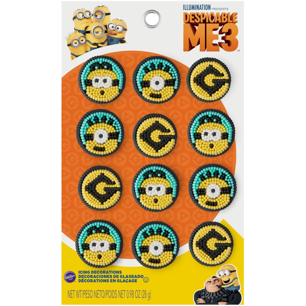 Wilton Despicable Me 3 Minions Icing Decoration