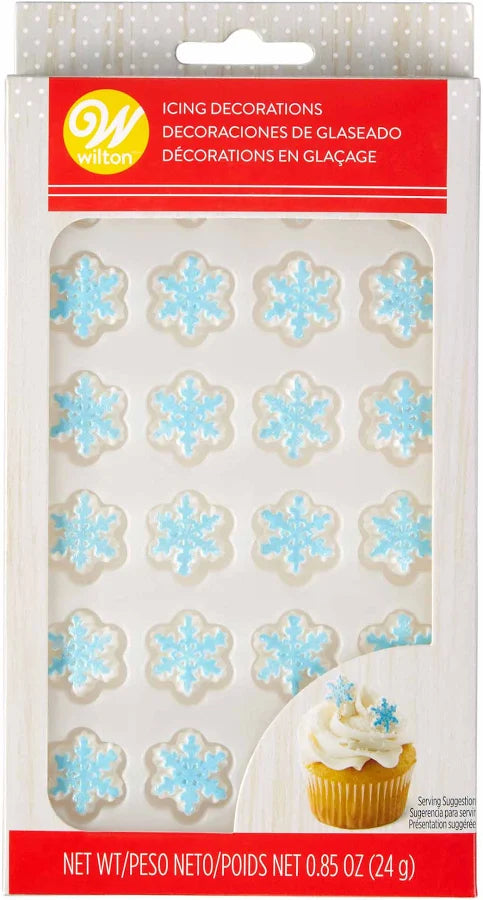 Wilton Mini Snowflake Icing Decorations