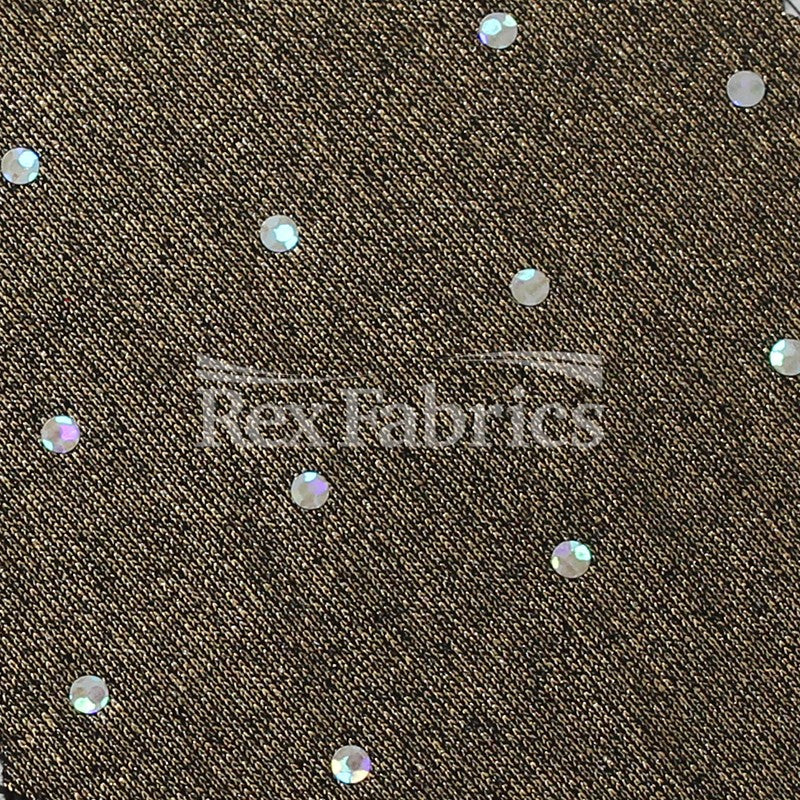 Showtime Solids With Foil Polyester Spandex Fabric - Multiple Colors, Silver Foil Polka Dots, 58-60" Width, 150 GSM (1 Yard)