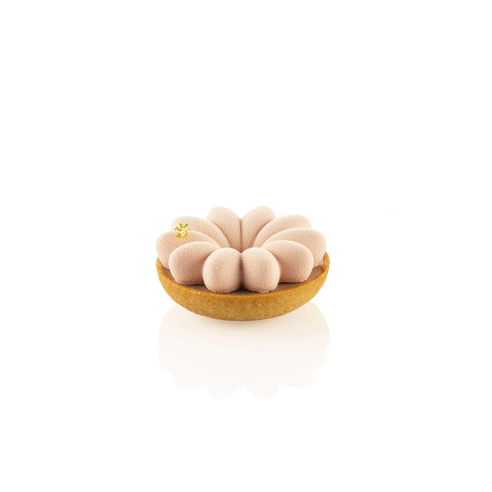 Silikomart KIT TARTE RING BLOOM 80, Ring & Mold Set, 6 Cavities