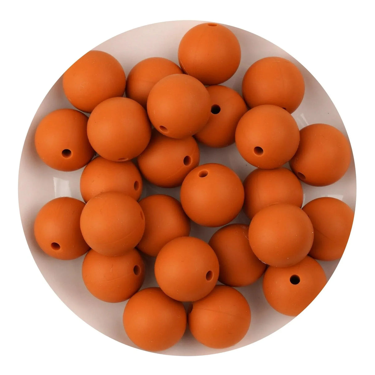 Silicone Bead Round - Golden Ochre (5 Beads - 15mm)