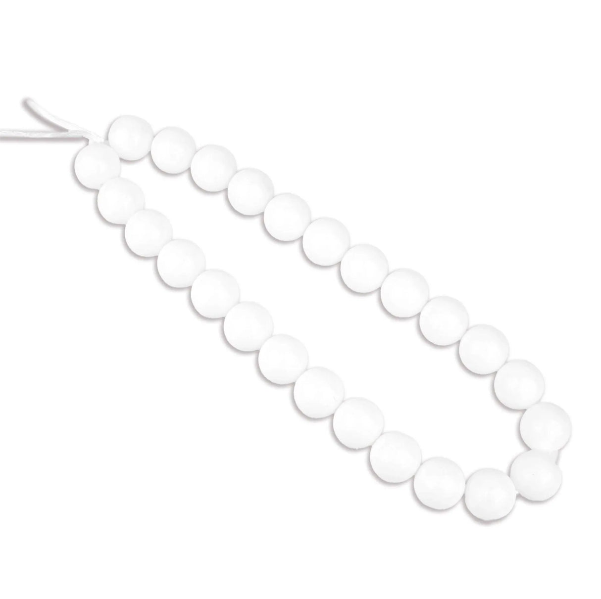 Silicone Bead Round - Liquid Snow (5 Beads - 15mm)