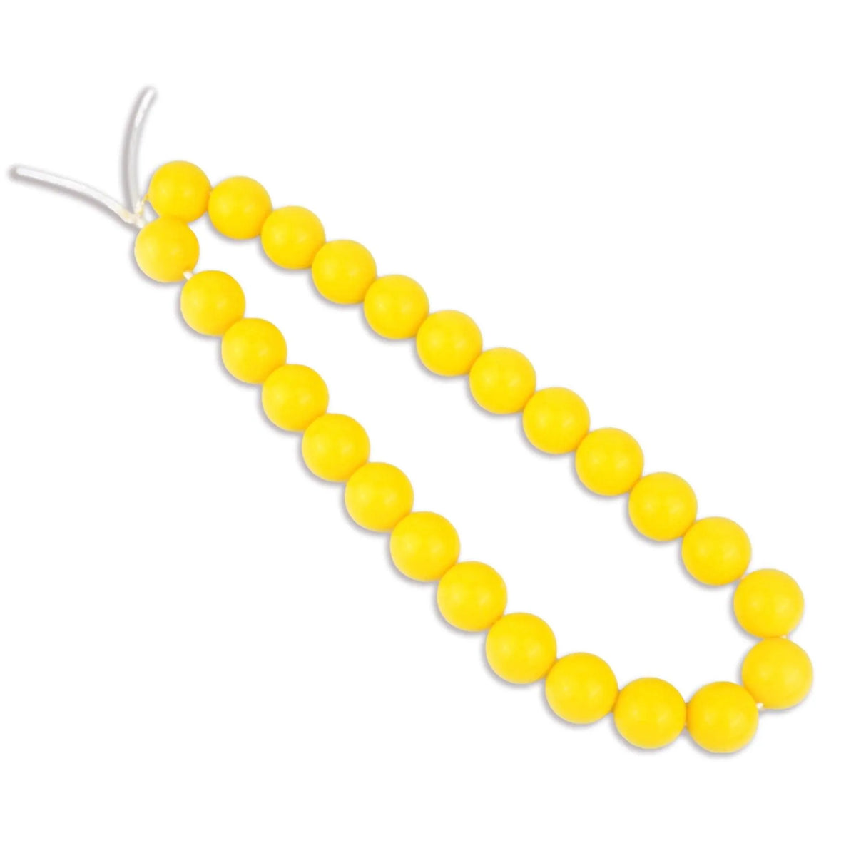 Silicone Bead Round - Liquid Yellow (5 Beads - 15mm)