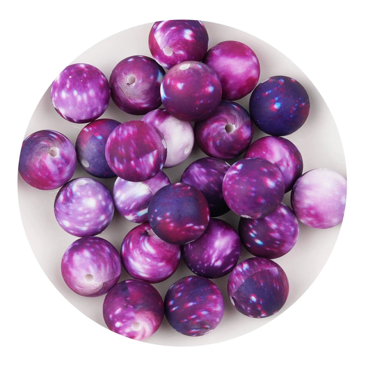 Silicone Bead Round - Sky (5 Beads - 15mm)