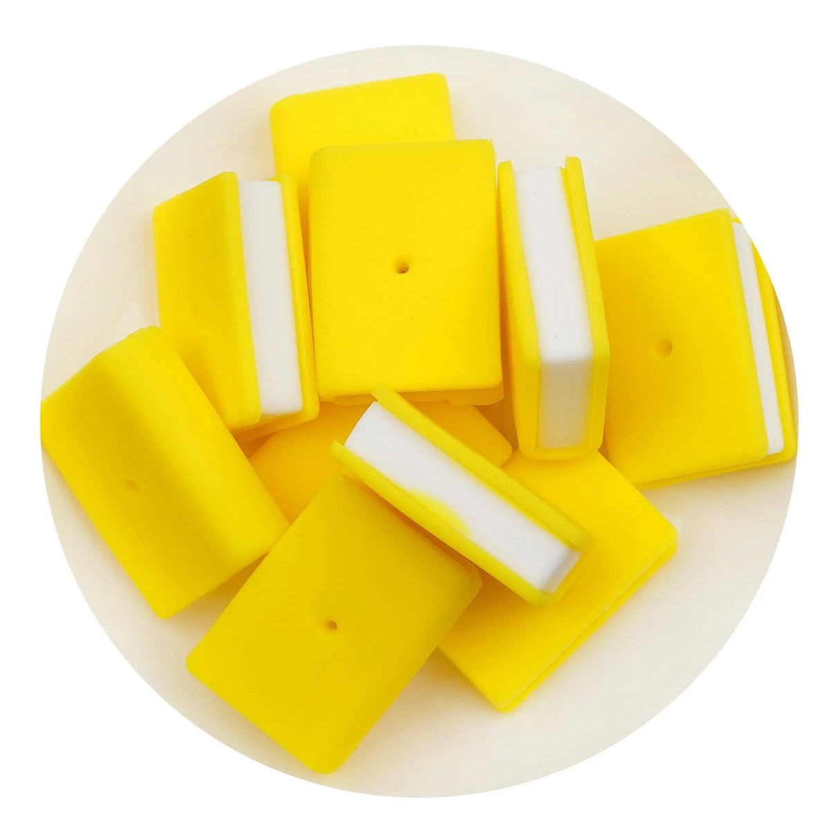 Silicone Focal Bead Book - Yellow (5 Beads)