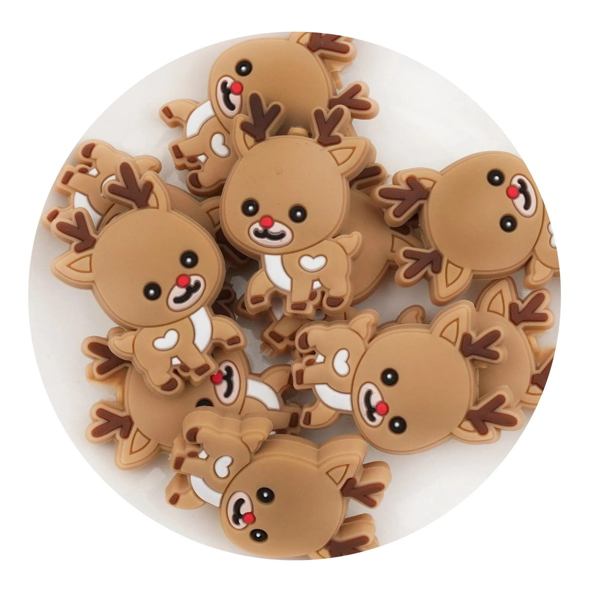 Silicone Focal Bead Fawn - Light Brown (5 Beads)
