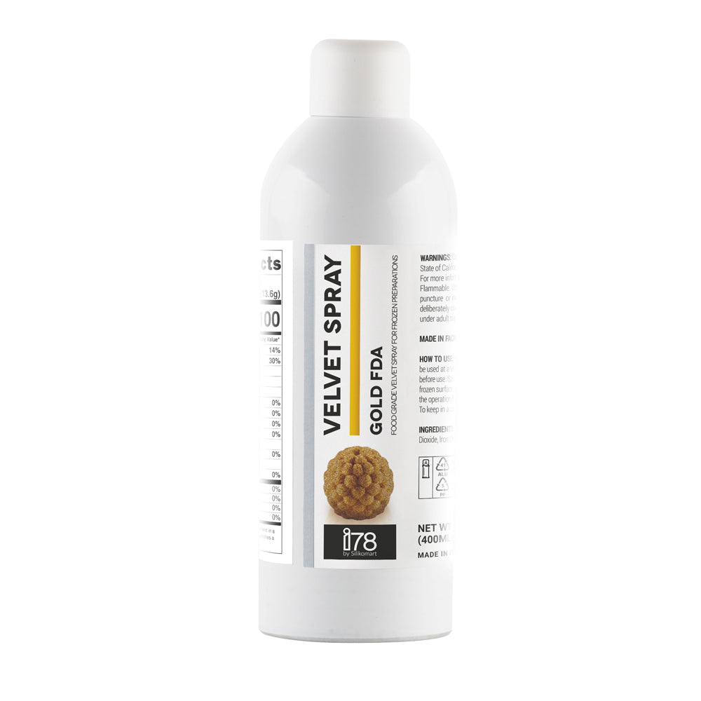 Silikomart Gold Cocoa Butter Based Velvet Spray, 400 ml.
