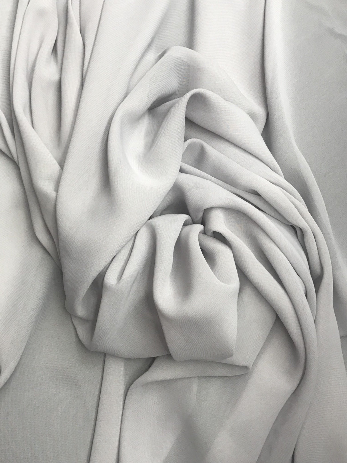 Silver Chiffon Polyester Fabric - Silver, Sheer, 59"-60" Width (1 Yard)